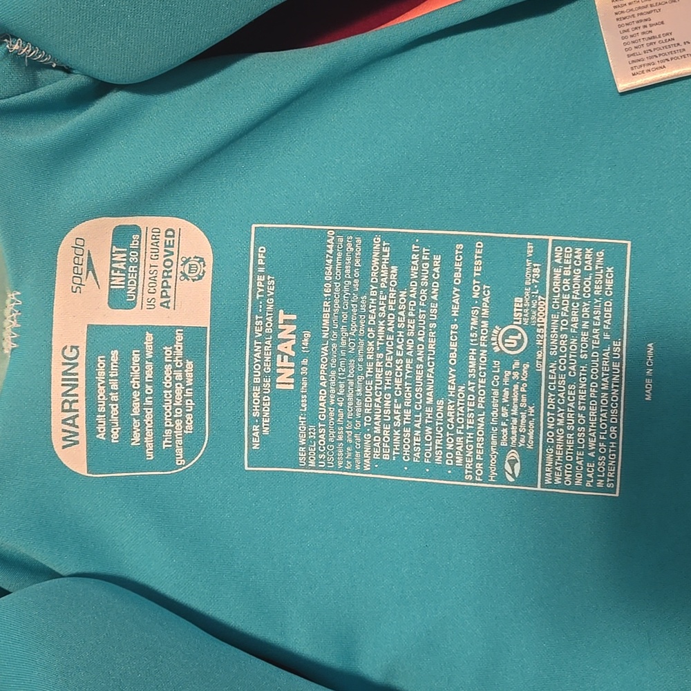 INFANT SPEEDO LIFE VEST - Picture 2 of 3